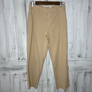 WOMENS FRANK & EILEEN KINSALE HIGH RISE WIDE LEG CROPPED PANTS TAN BEIGE 6